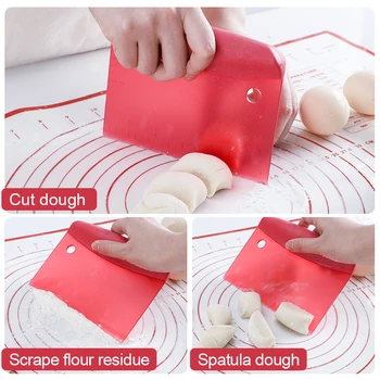 Baking Pastry Tools Small Plastic Dough Cutter Scraper Cake Soft