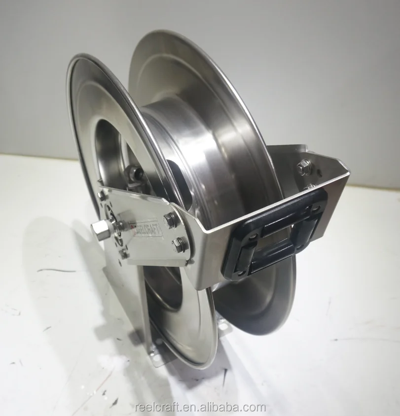 Dlc800 Ols, Stainless Steel Hose Reel, Double Arm, 1/2 X 50 FT