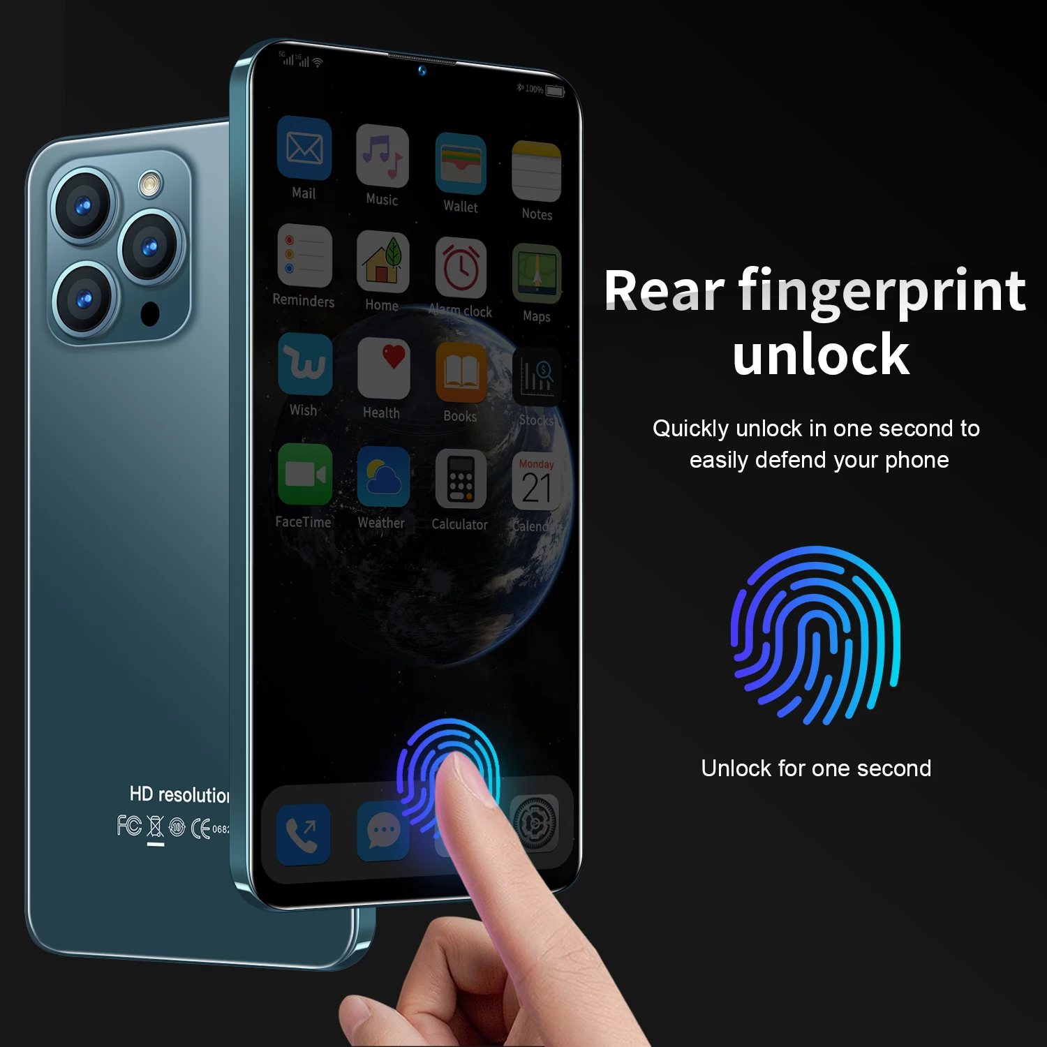 I12 Pro Max Android 3 Sim Card Smart Cell Phone