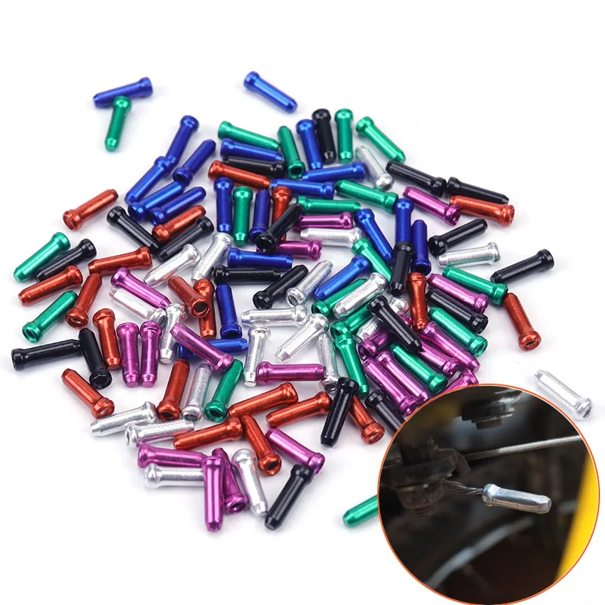 100 Terminali Per Cavi Bici In Alluminio - Antisfilacciamento Per Freni E Cambio - Foto 10