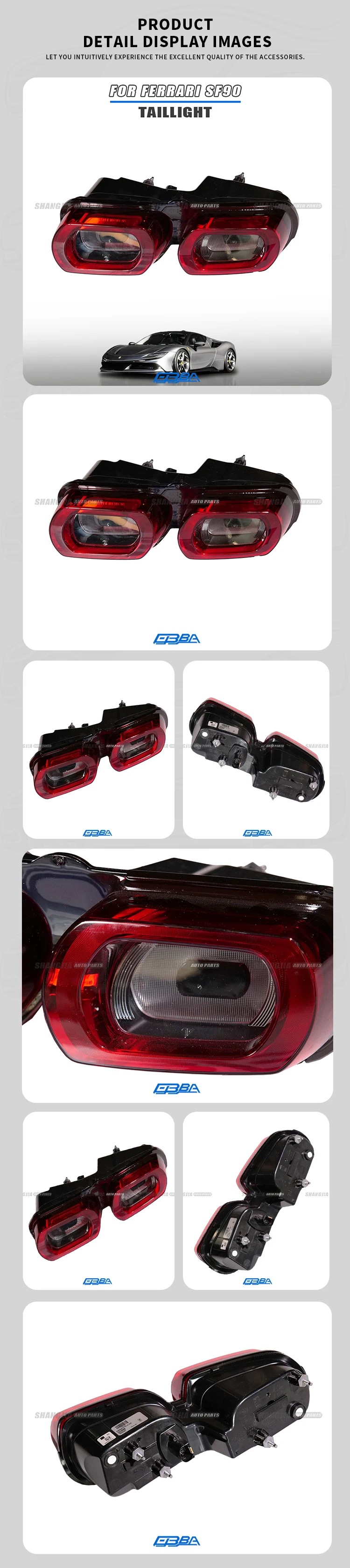LED Taillights For Ferrari SF90 802938 802939 Plastic Car LED Lights Source 2025 Hot Sale High Quality Led Light Lamp No Fogging supplier