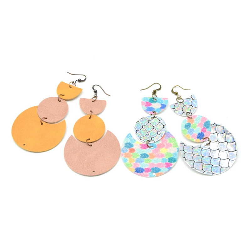 DIY Leather Dies Crafts Semicircle Earrings Mold Tool