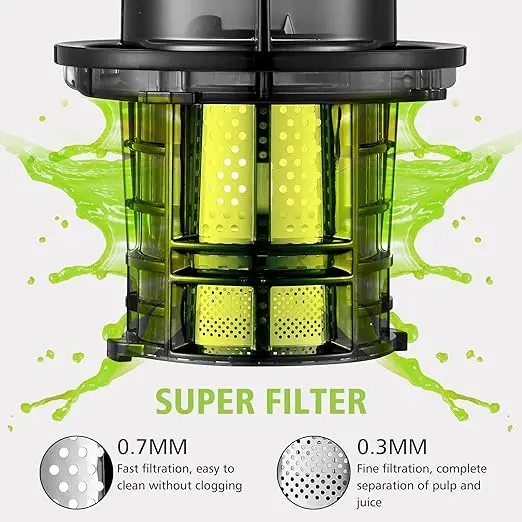 AMZCHEF Automatic Orange Juicer Juice Extractor Orange Juicer Squeezer Masticating Fresh Juicer Machine