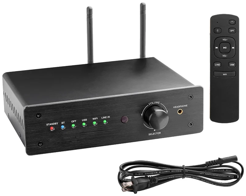 Wireless Audio Amplifier with 2.1 Channel 100W RMS Output and Bluetooth 5.0 Connectivity