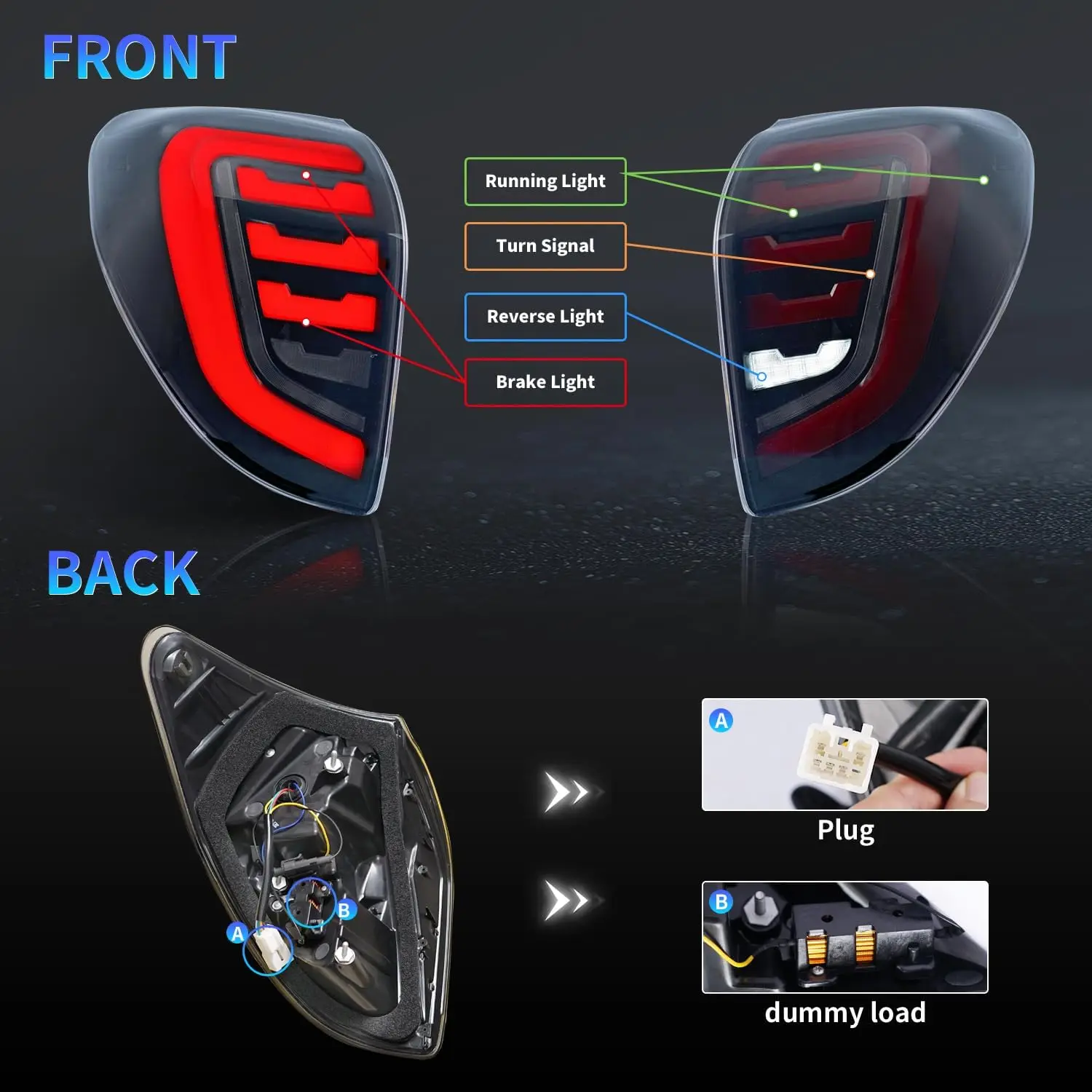 Manufacturer Modified Auto Lighting System Tail Light Rear Stop Brake Lamp for Toyota RAV4 2009 2010 2011 2012