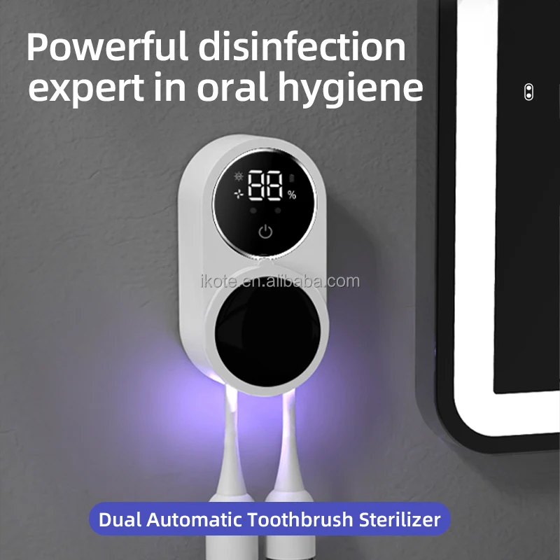 Wall Mounted USB Mini UV Disinfection Box Couple Travel Smart Sensor Toothbrush Sterilizers Holders
