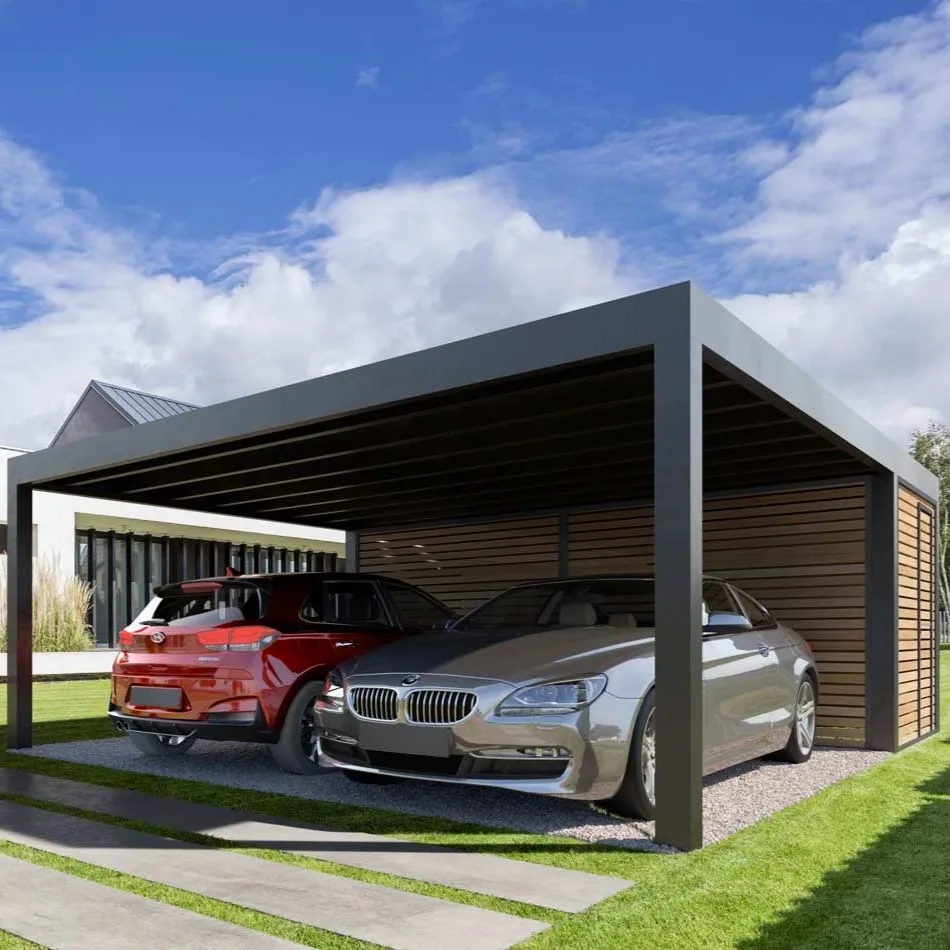 Customized Motorized Garden Rot Proof Sustainable Outdoor Aluminium Metal Pergola for Car Port