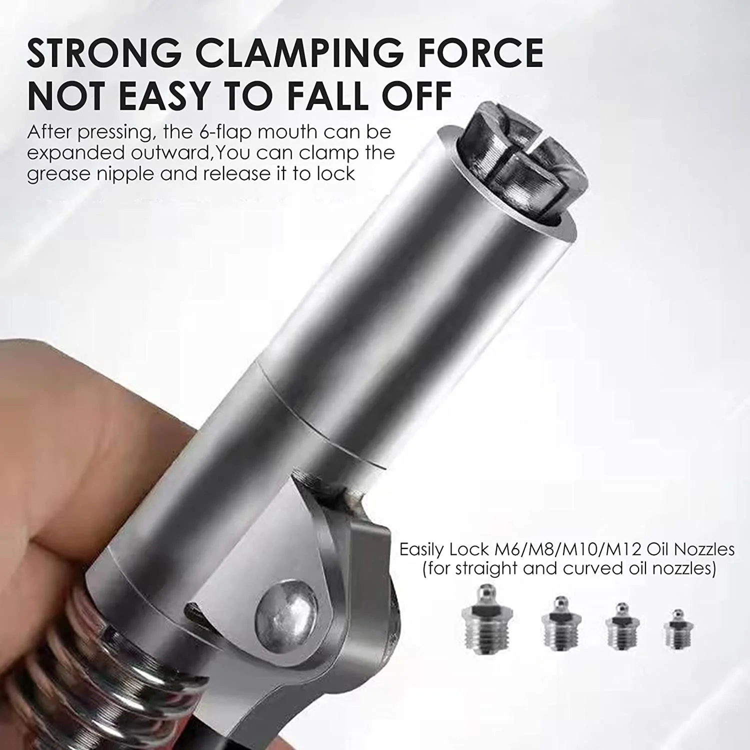 Grease Gun Joint Coupler Handle Quick Release Grease Pump Head Nozzle