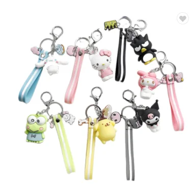 Cute Kuromi Melody Sanrio Keychain Kawaii Cartoon Big Eared Dog Pudding ...