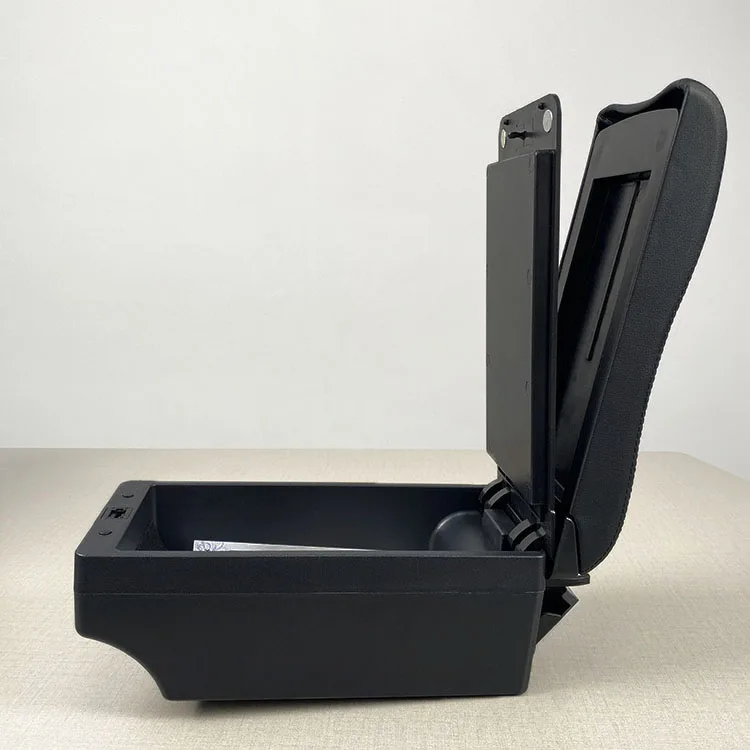 product universal armrest console box with usb charger central store with cup holder car center storage box-7