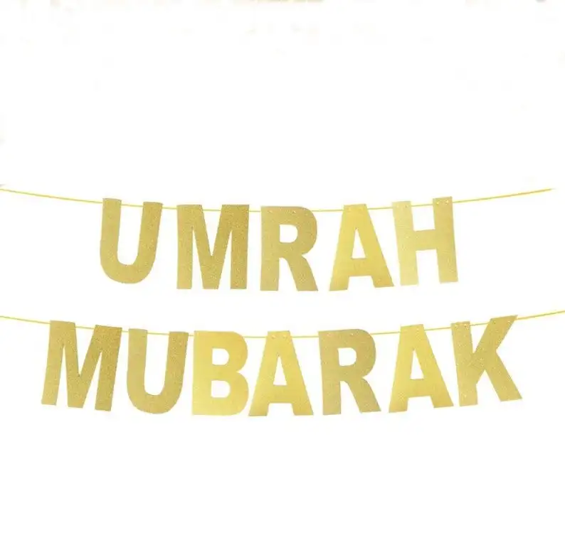 microstar custom umrah mubarak banner decoration