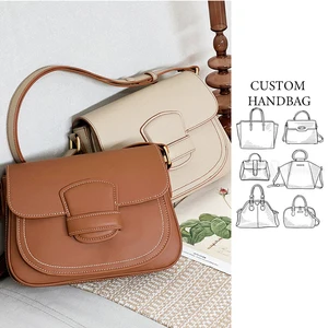 Sac a Main Femme Guangzhou Bag Manufacturer Custom LOGO 2023 Luxury Fashion Genuine Leather Women Shoulder Handbags for Ladies