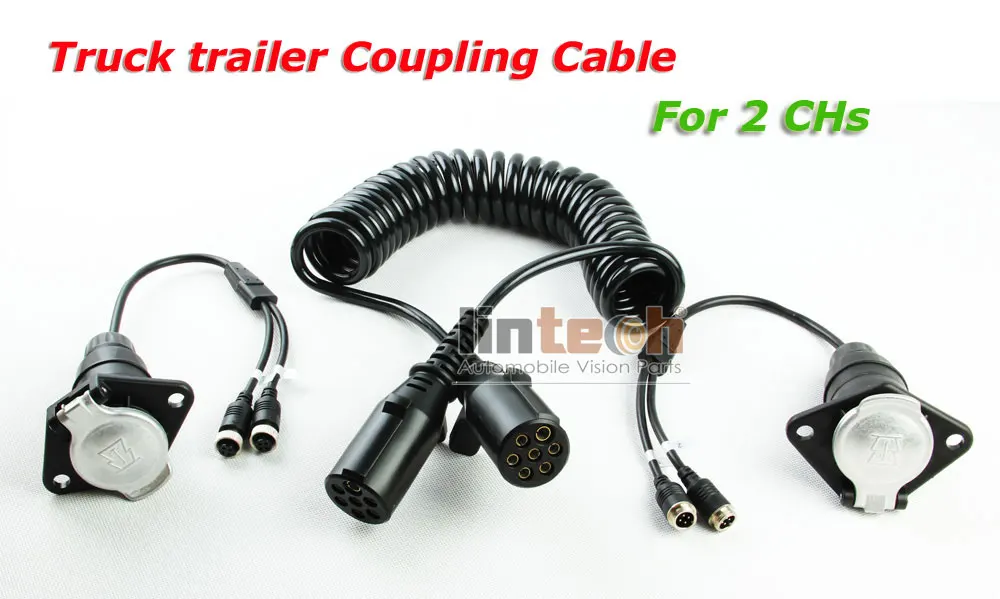 Truck Trailer Wire Electrical Seven Core 7 Core 7 Pin Coiled Cable With ...