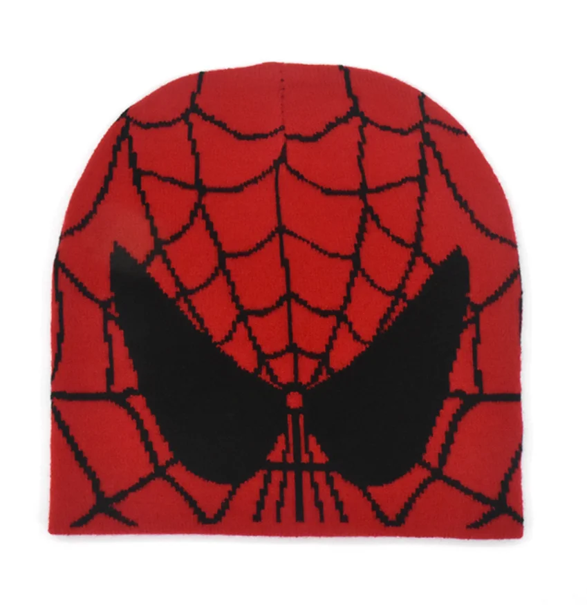 Wholesale Gothic Spider Pattern Wool Knitted Hat Y2K Women Men