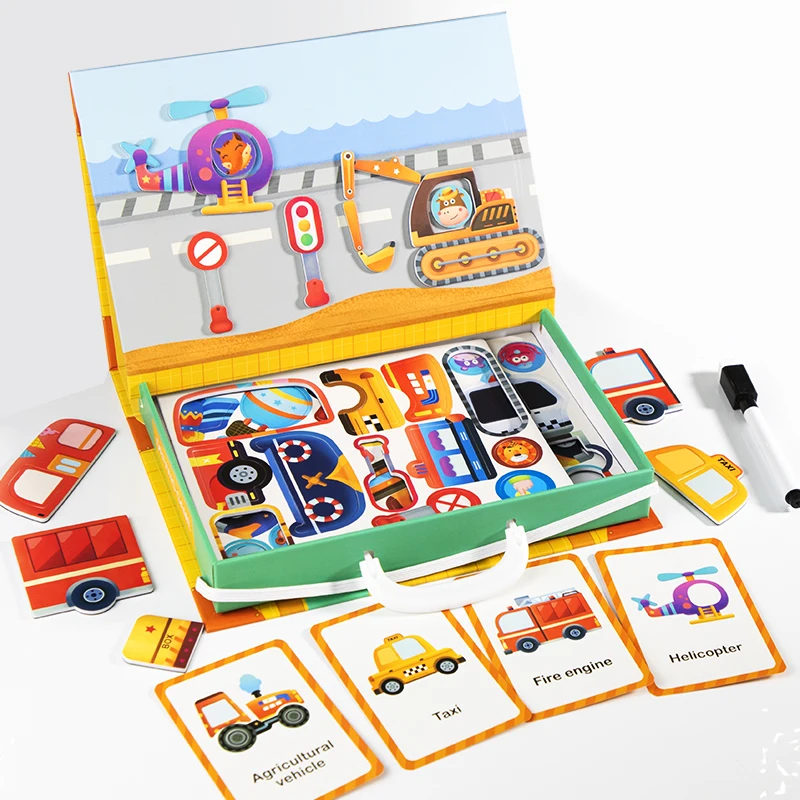 Fast Delivery Kids Educational Puzzles Toys Colorful Eco-Friendly Magnetic Tangram
