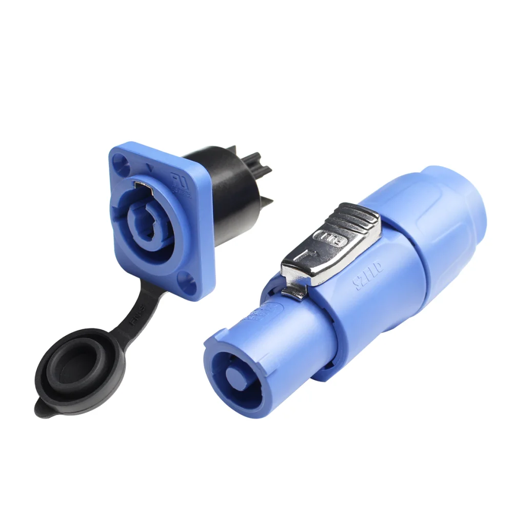 SZFLD Professional Audio Certified IP65 20A Blue and Grey PowerCon Connector for LED Screen