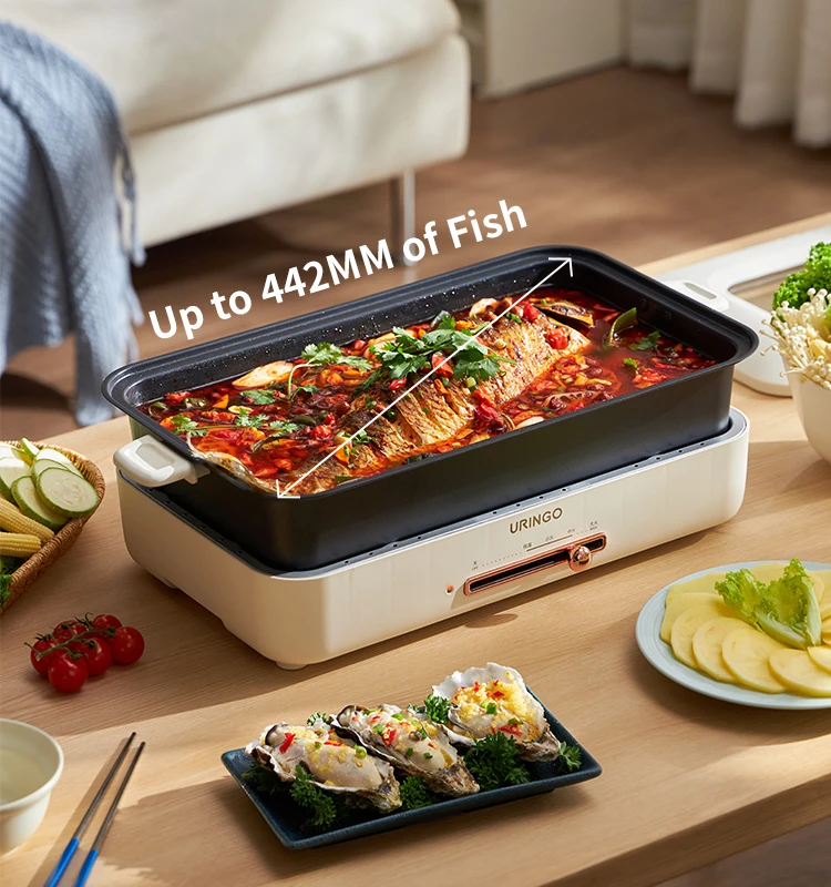 New Design 2 In 1 Bbq Hot Pot Grills Multifunctional Easy Cleaning