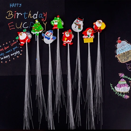 Новинка 2021, Рождественская вечеринка, светящиеся волосы, модная светящаяся пластиковая волоконная Свадебная светодиодная заколка для волос со светодиодной подсветкой