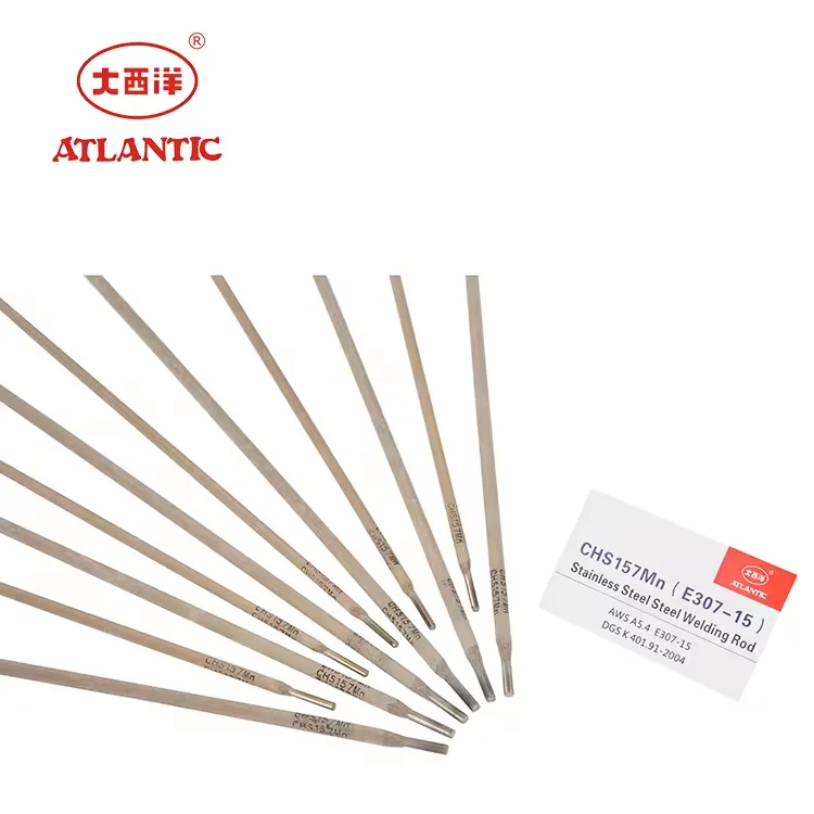 ATLANTIC 2024 Factory Price Ordinary Welding Flexible Solid Plastic Electrode CHS157Mn E307-15 Cast Iron Welding Rod