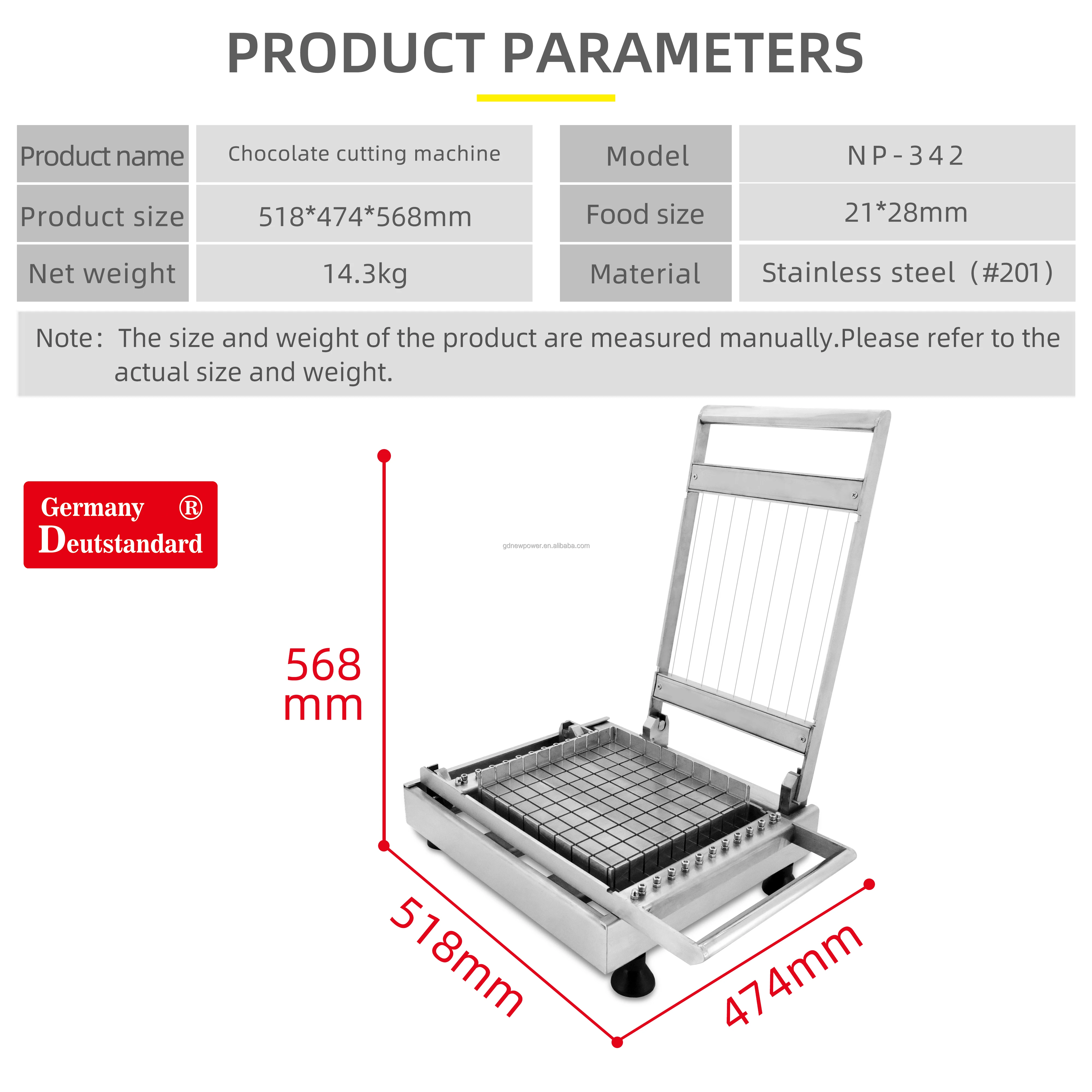 Confectionery Cutting Machine Chocolate Brownie Guitar Cutter Manual