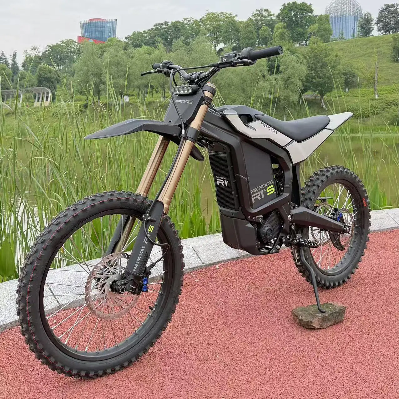R1+S High Speed Electric Dirt Bike 25KW Mid Drive Motor 72V 55Ah