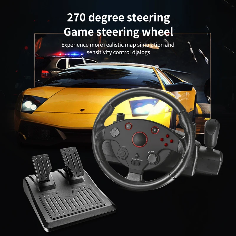 270 Degree Steering Angle PS4 Gaming Steering Wheel Racing Wheel for  Switch/PS4/PS3/XBOX ONE/XB360/PC