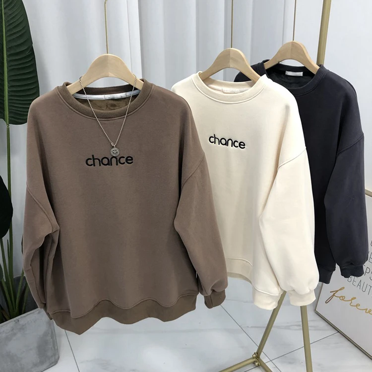 100% Cotton Luxury Streetwear Oversized Embroidered Jumper Sweater ...