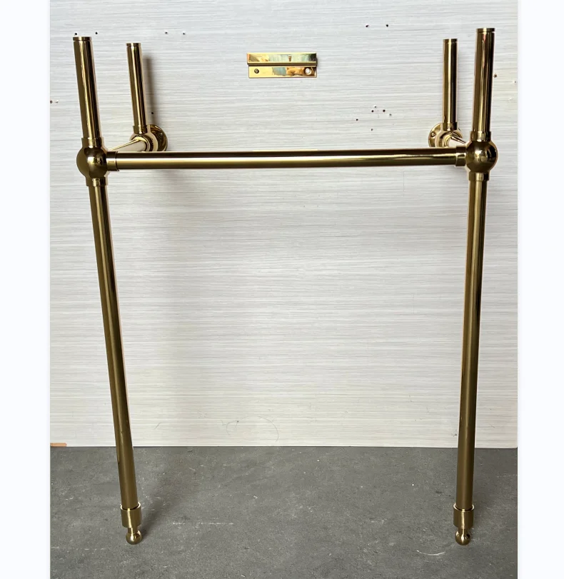 24" Console Sink With Chrome Legs Polished Stainless Steel Leg Systems Washstand Polished Gold Stainless Steel Vanity Base