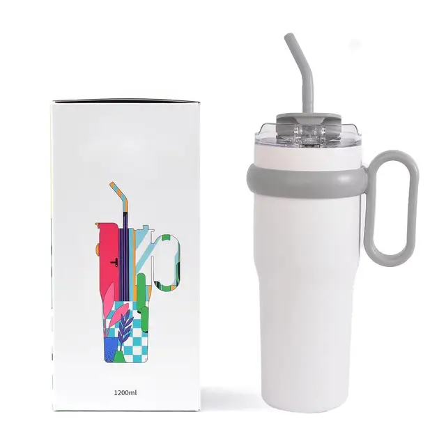 Double Wall Insulated 304 Stainless Steel Mug 40oz Tumbler straw adventure Sublimation Blank 40oz Tumbler