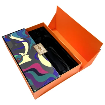 Customized Environmentally Friendly Packaging Box for Red Wine, Double Door High-end Wine Gift Box, Customized Printing