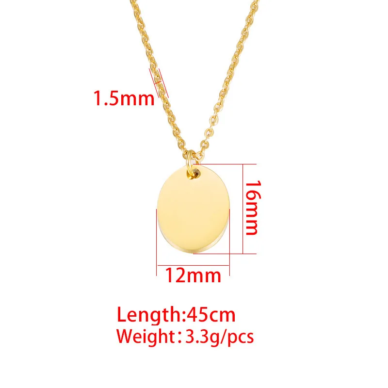 Necklace With Oval Pendant