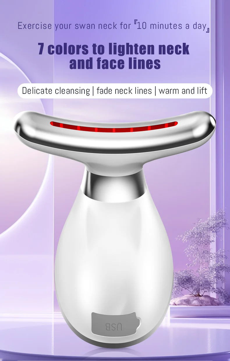2024 Home Use Beauty Vibration Massage Micro Current Beauty Machine Face Lifting Neck Wrinkle Remover Beauty Instruments
