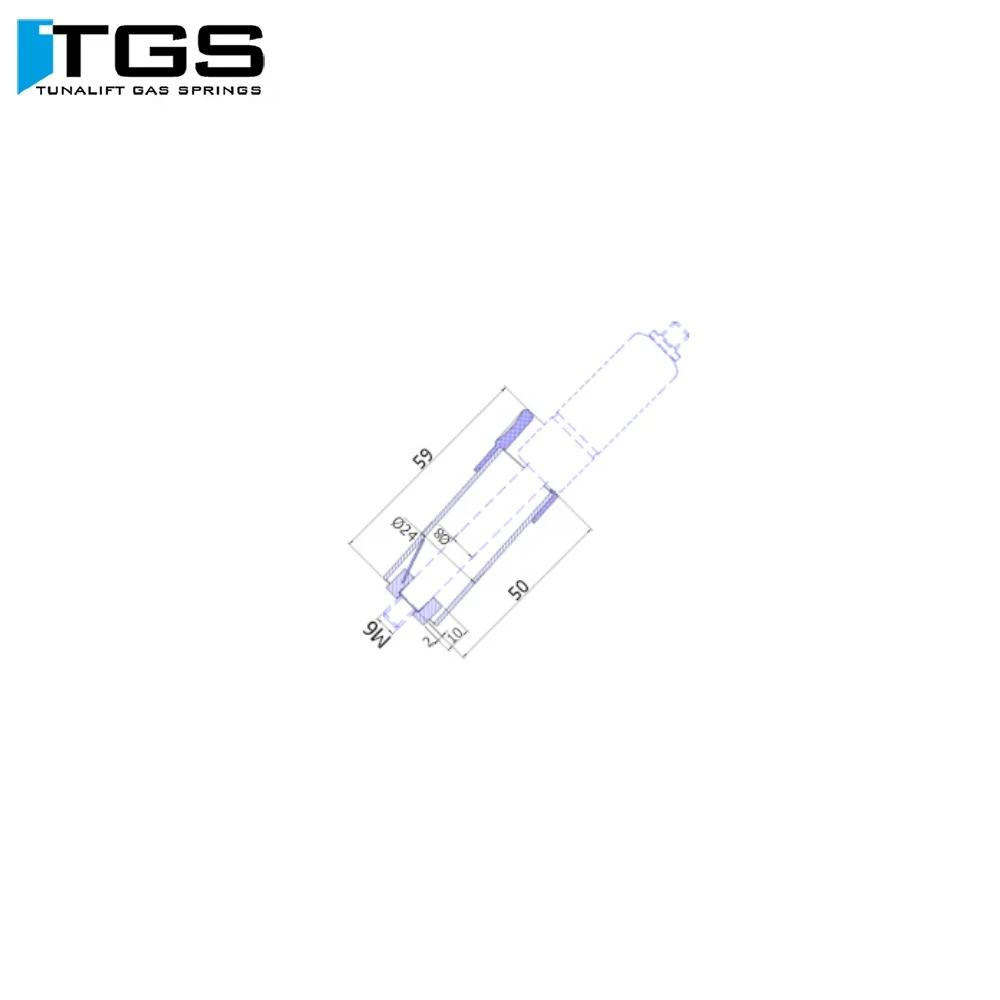Gas Spring Safety Locking Tube Prevent Non-Initiative Falling Downs and Protect to Piston Rod for All Kind of Damages