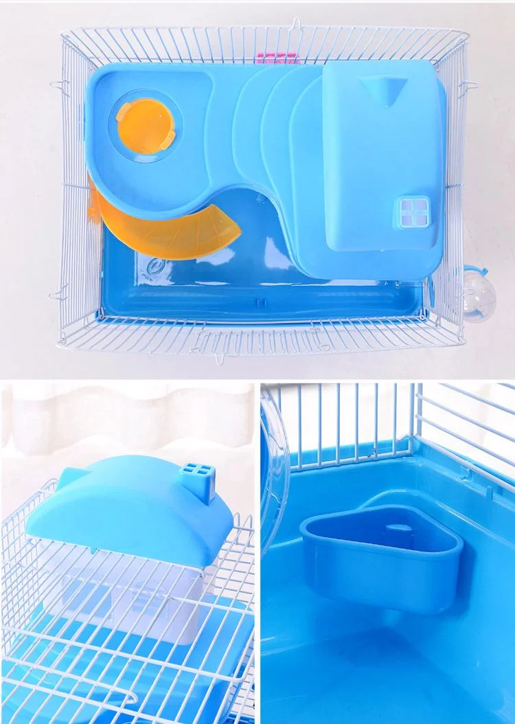 Double Story Custom Pet Large Wire Mesh Plastic Luxury Hamster Cage