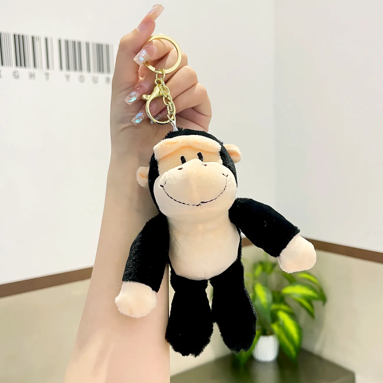 Wholesale Plush Chimpanzee Keychain Mini Backpack Ornament