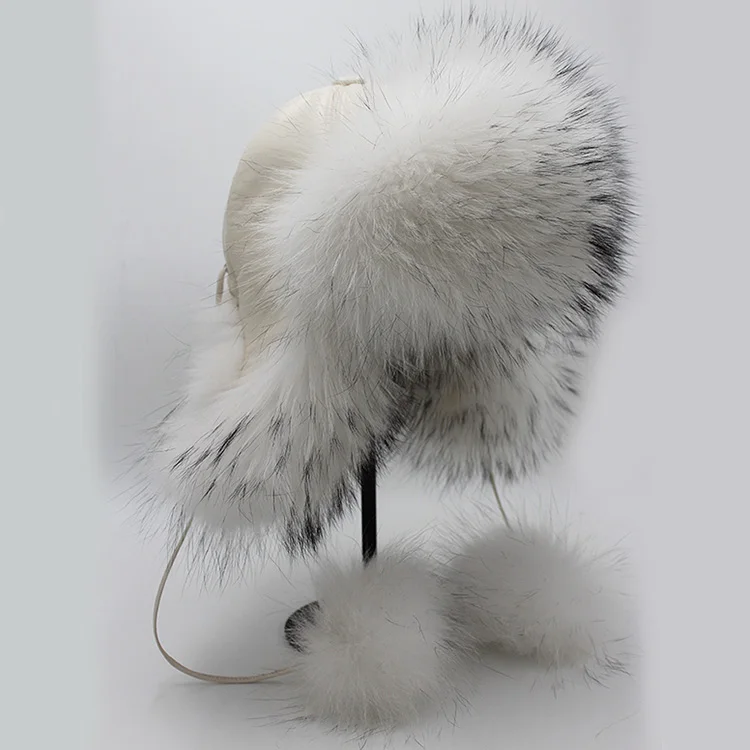 Shop High Quality Fur Trapper Hat with Raccoon Fur Balls