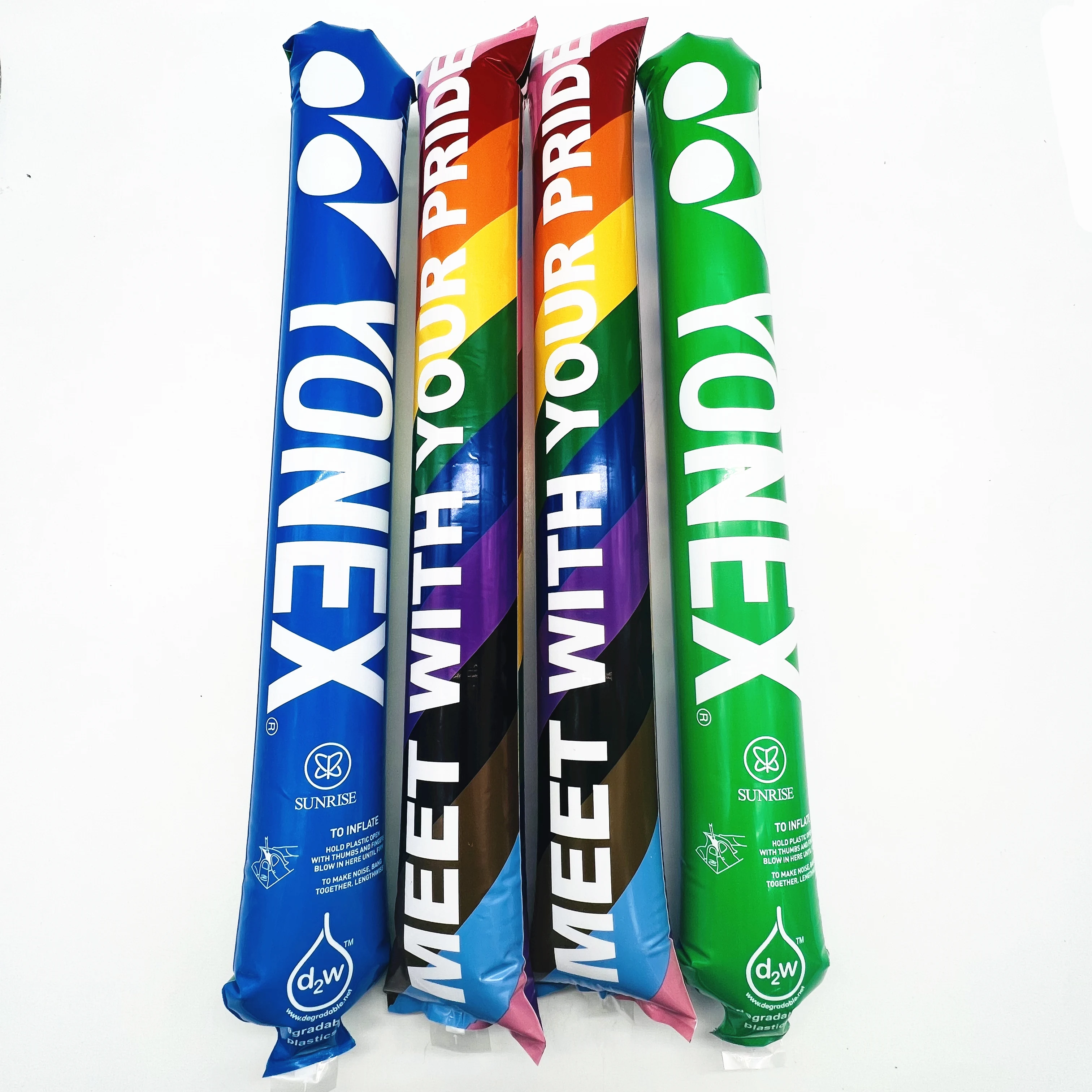 Надувные палочки с печатным логотипом