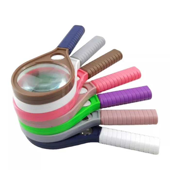 Porket Compact Portable 3X Magnifying Glass Small Colorful Regular Simple Design for Seniors Reading Made of Plastic