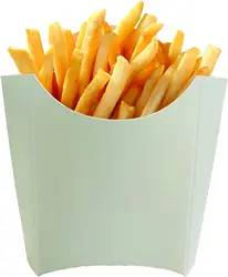 ★オーダーポテトボックス×4個 フライドポテトボックス用のカスタムパッケージホワイトクラフト