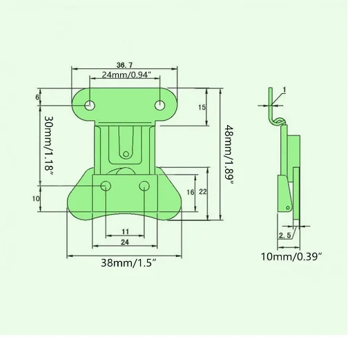 304 Stainless Steel Spring Loaded Small Butterfly Twist Latch Buckle Latch for Suitcases Wooden Box