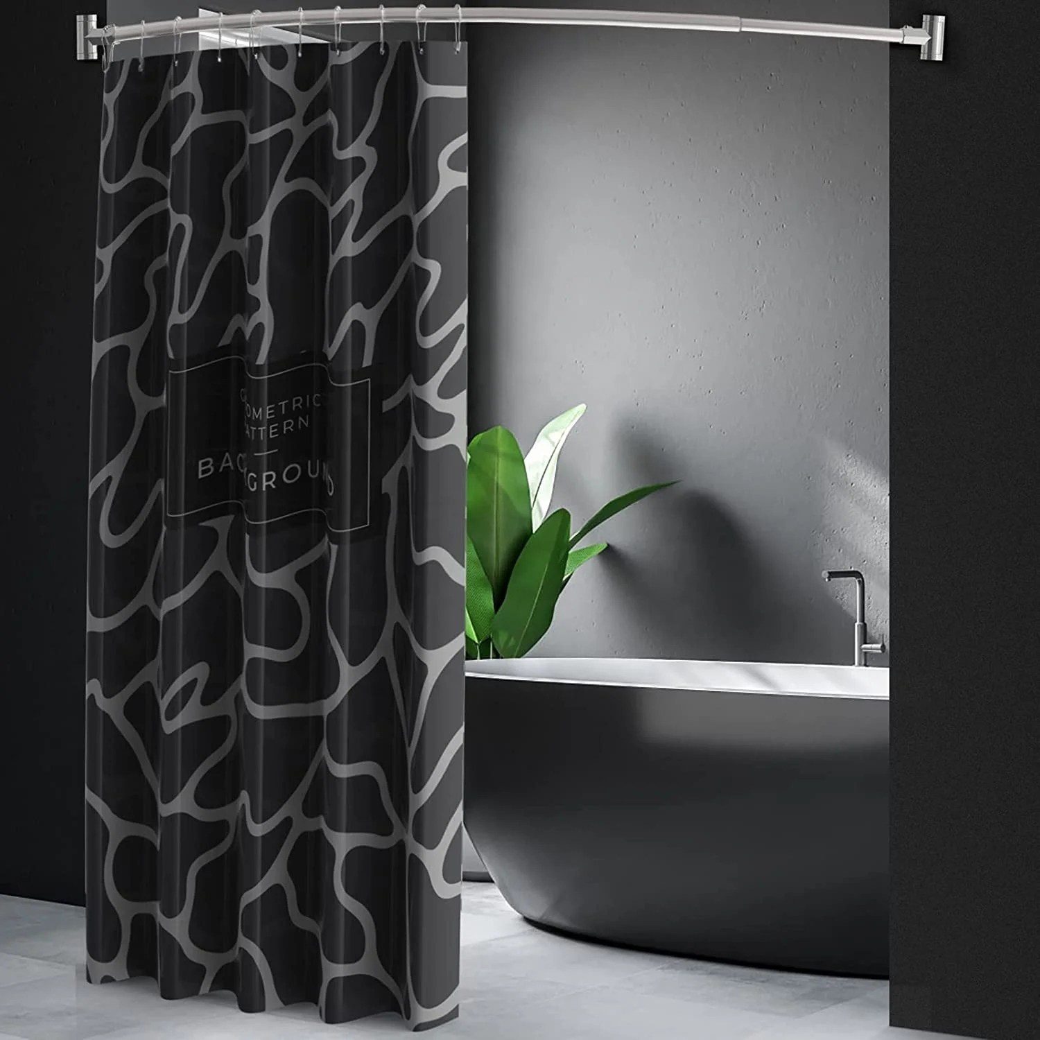 High Quality Adjustable Stainless Steel Wall Mounted Curved Shower Curtain Rod Bending Shower Curtain Poles Rod
