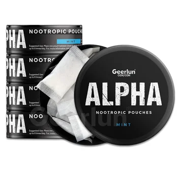 OEM ODM 100% Sugar-free Nootropic Supplements Energy and Focus GABA Nootropic Bags Mint Alpha Pouches