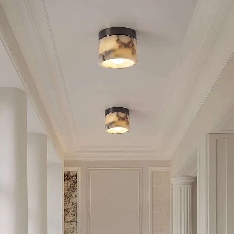 Natürlicher Luxus-Stein für IP65-LED-Deckenleuchte im italienischen minimalistischen Stil für Flur, Eingangsbereich und kleine Ankleidezimmer