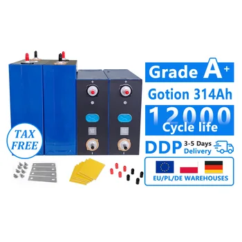 EU Stock Gotion 314Ah Lifepo4 3.2V Prismatic Lithium Ion Battery Actual Capacity Over 325AH DDP TAX VAT Free+12000 CYCLES