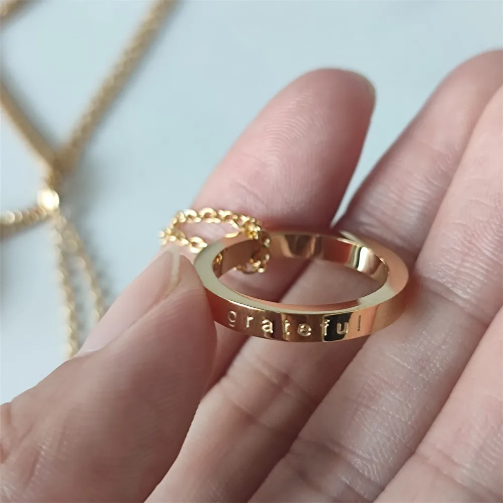 Gold Necklace Ring Convert Wedding Ring to Pendant