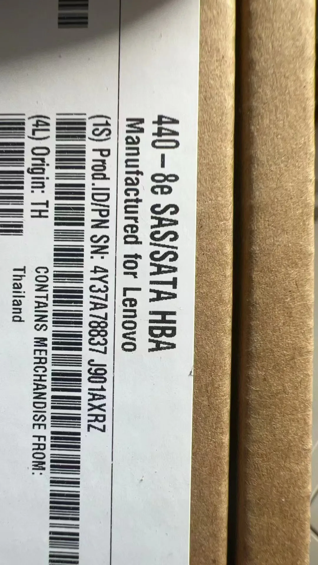 LENOVO 4Y37A78837 ThinkSystem 440-8E SAS/SATA PCIe Gen4 12Gb HBA New Bulk