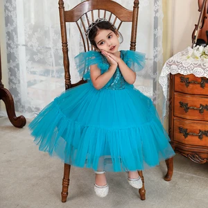 MQATZ Flower Girl Satin Dress for Kids Birthday Wedding Ball Gown with Bow Decoration ODM Customizable Children's Party Dress