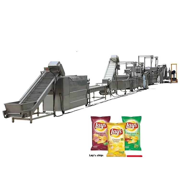 Fully Automatic Lays Potato Chips Making Machine and Fresh Potato Chips Production Line