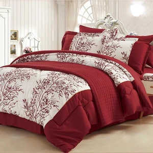 Luxury for Kosmos Eco-Friendly Jacquard Embroidery Comforter Set Bedding Attractive Patchwork Pattern All-Season Use Polyester