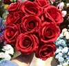 10 cabezas de rosa primaveral roja